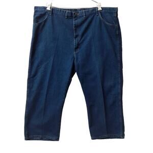 Wrangler Big Men's Premium Stretch Midweight Dark Wash Jeans 50x25